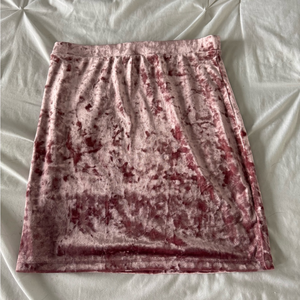 Forever 21 Velvet Light Mauve A-Line Skirt